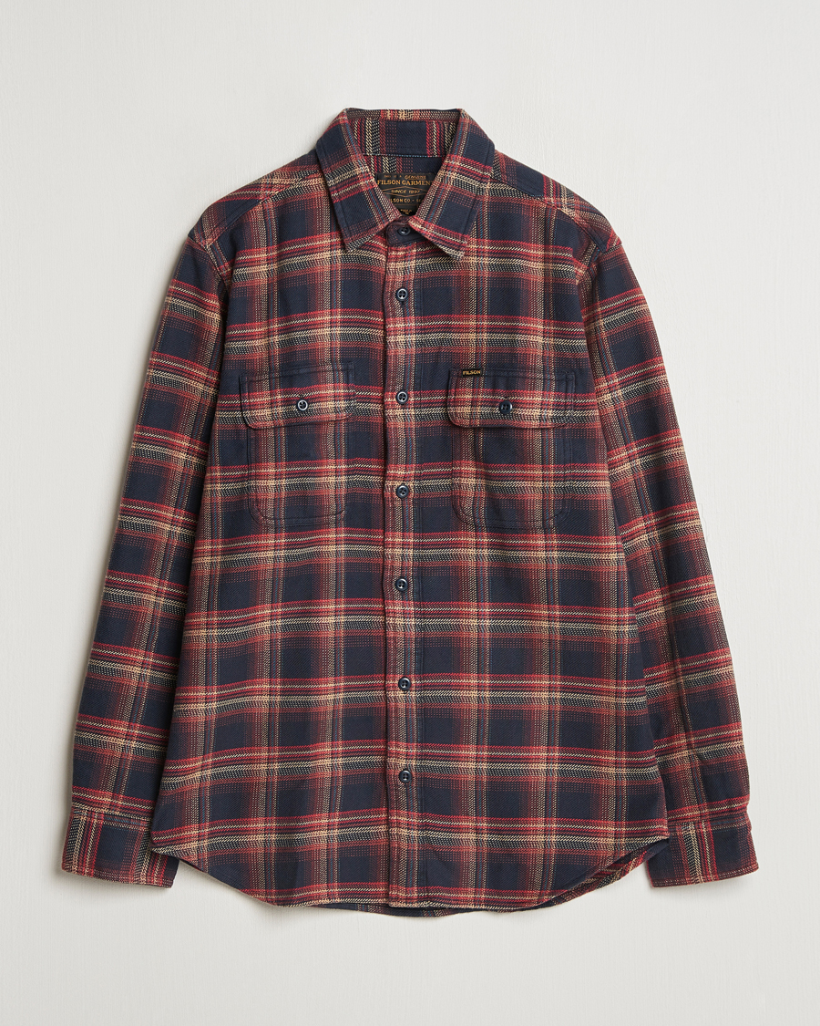 Heren | Overhemden | Filson | Vintage Flannel Work Shirt Black/Rust