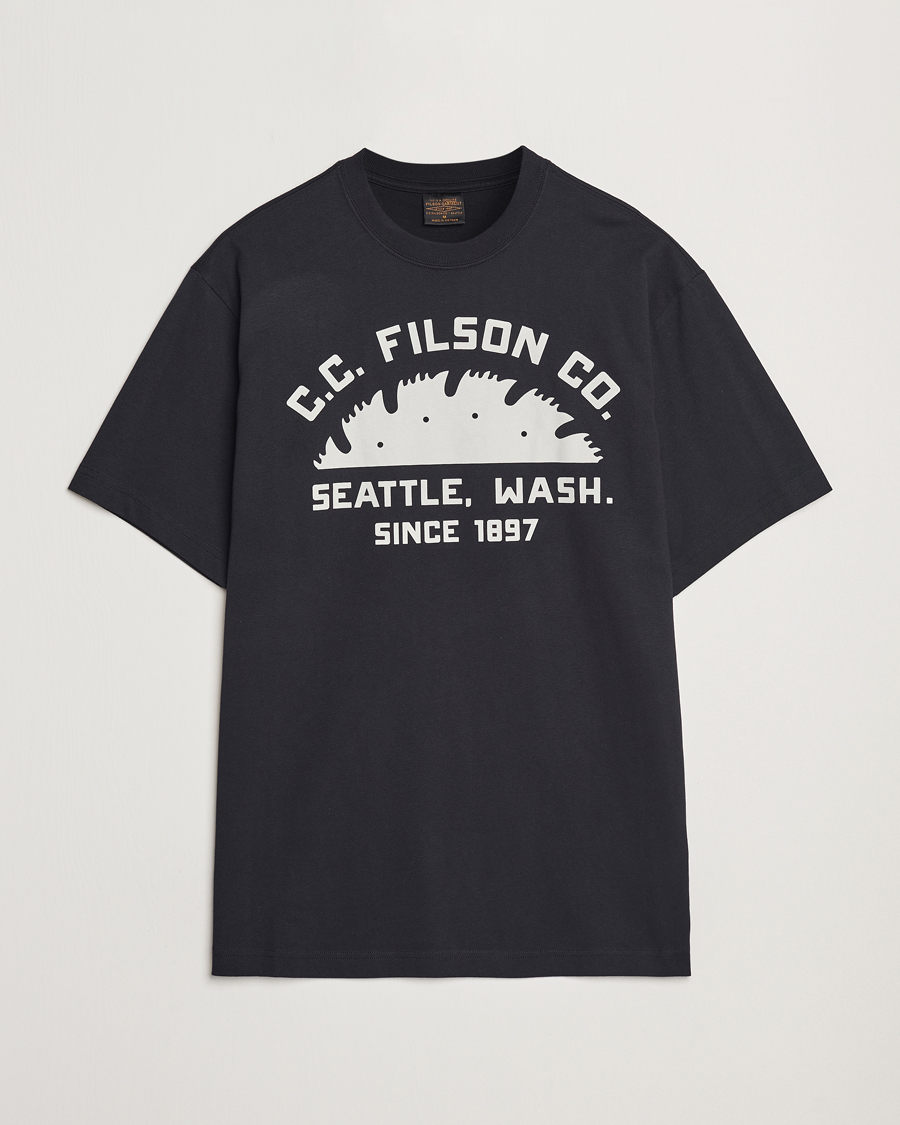 Heren | T-shirts | Filson | Printed Cotton T-Shirt Black