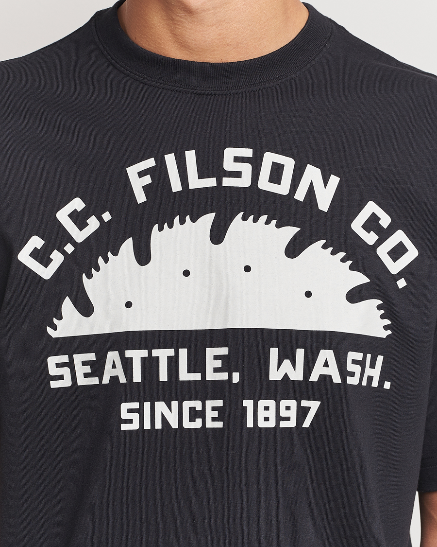 Heren | T-shirts | Filson | Printed Cotton T-Shirt Black