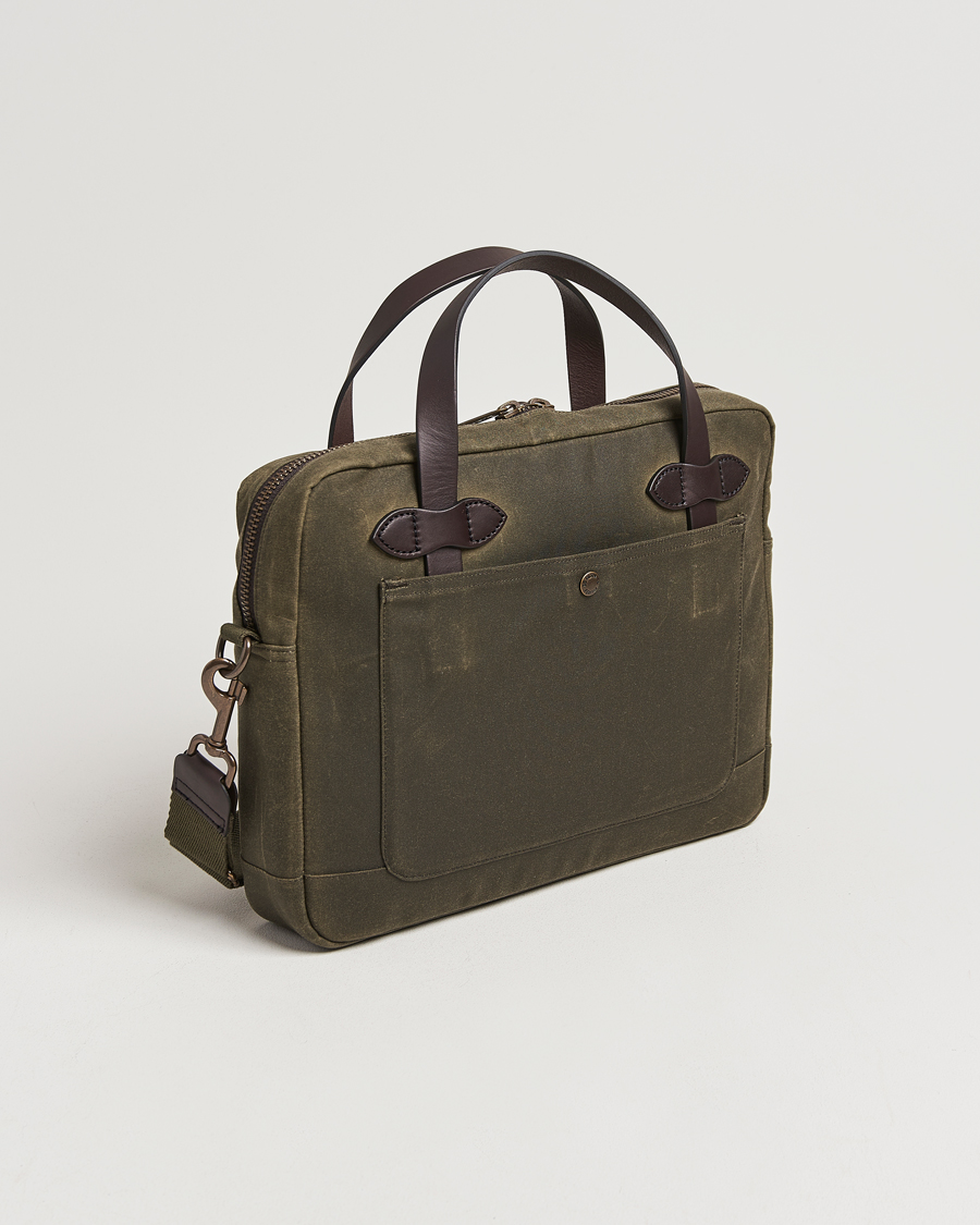 Heren | Tassen | Filson | Tin Cloth Compact Briefcase Otter Green