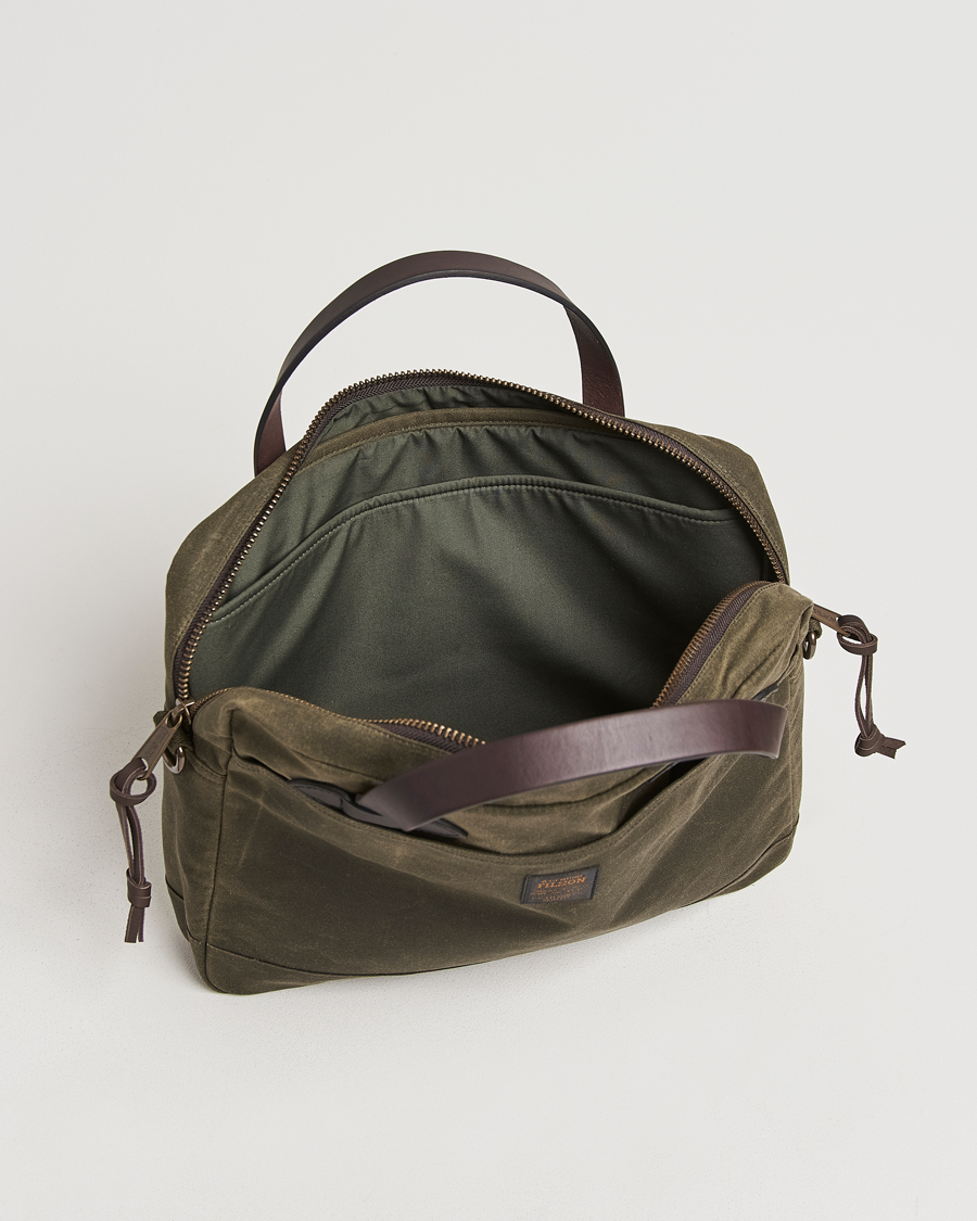 Heren | Tassen | Filson | Tin Cloth Compact Briefcase Otter Green