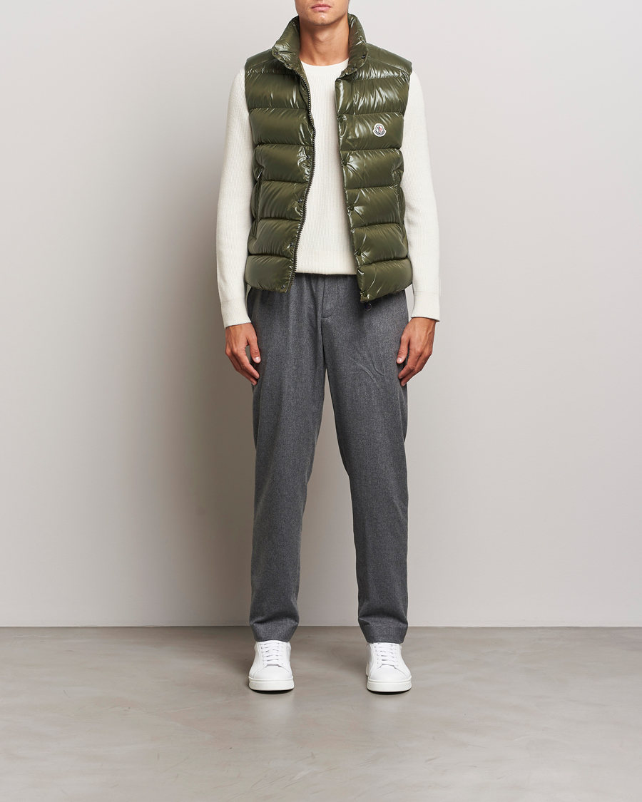Heren | Broeken | Moncler | Flannel Drawstring Pants Grey Melange