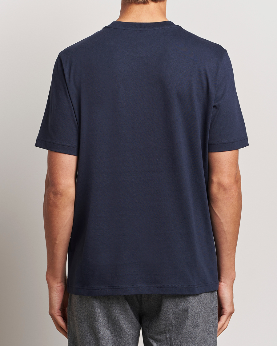 Heren | T-shirts | Moncler | All Over Lettering T-Shirt Navy
