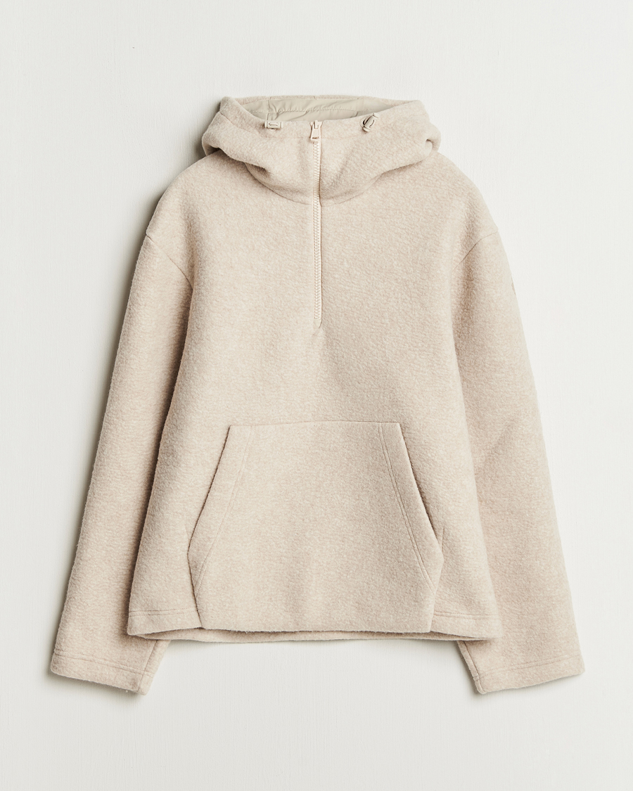 Heren | Truien | Moncler | Half Zip Hoodie Beige