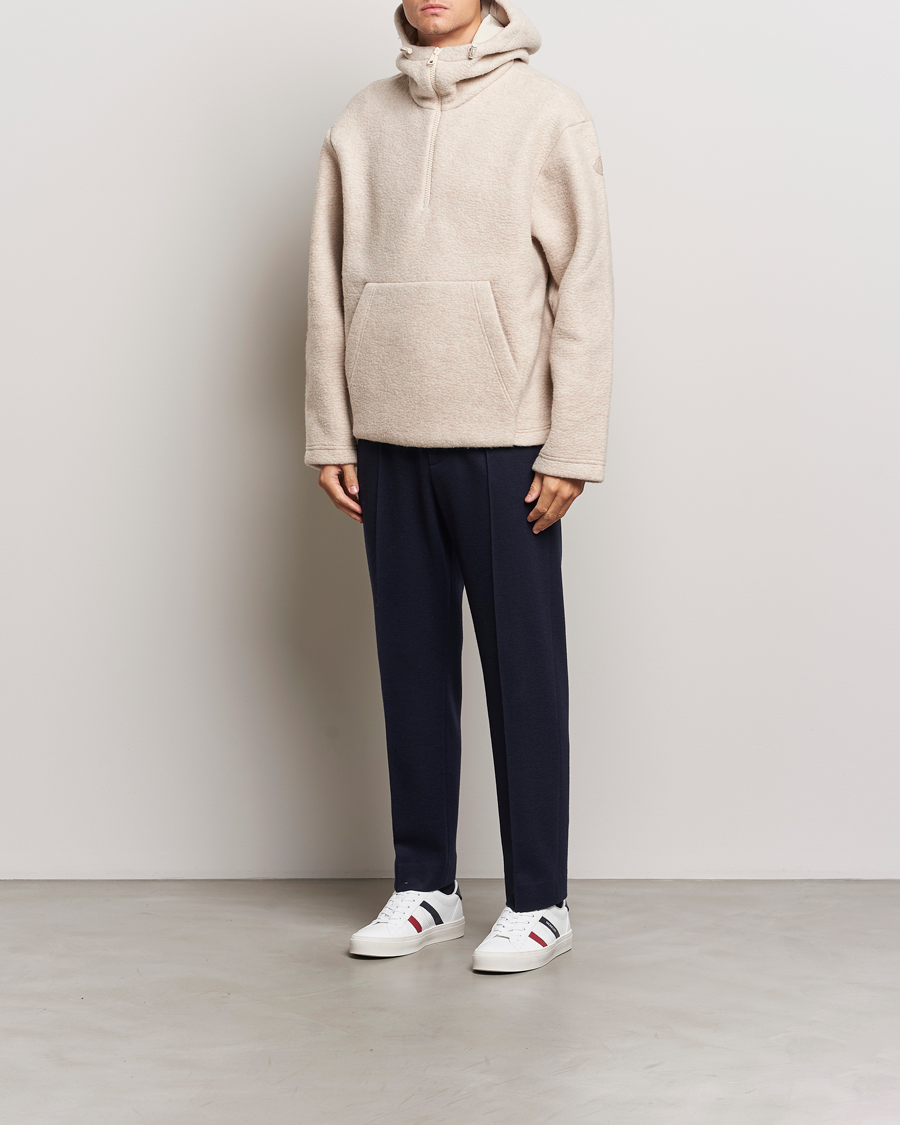Heren | Truien | Moncler | Half Zip Hoodie Beige