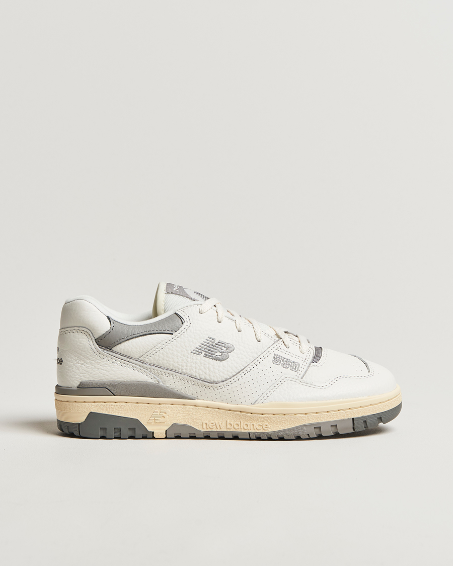 Heren | New Balance 550 Retro Tennis Sneakers White/Grey | New Balance | 550 Retro Tennis Sneakers White/Grey