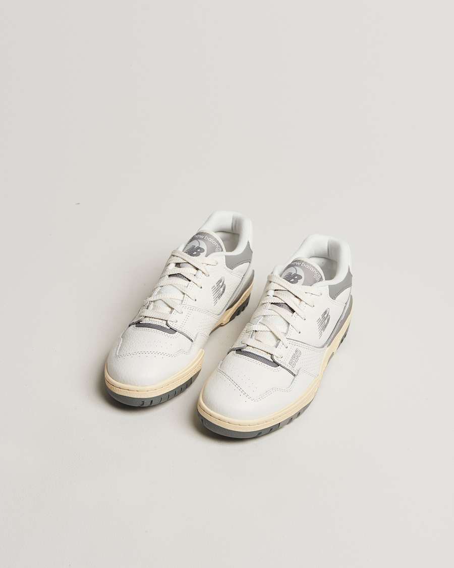 Heren | New Balance 550 Retro Tennis Sneakers White/Grey | New Balance | 550 Retro Tennis Sneakers White/Grey