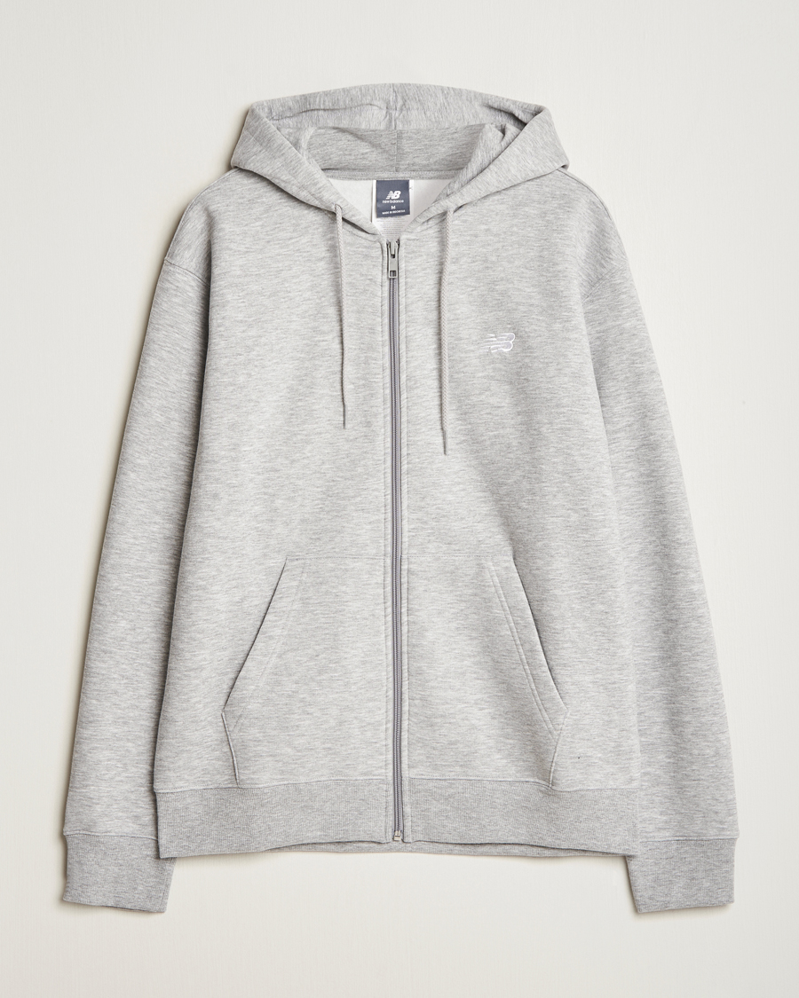 Heren | Truien | New Balance | Essentials Full Zip Fleece Hoodie Athletic Grey