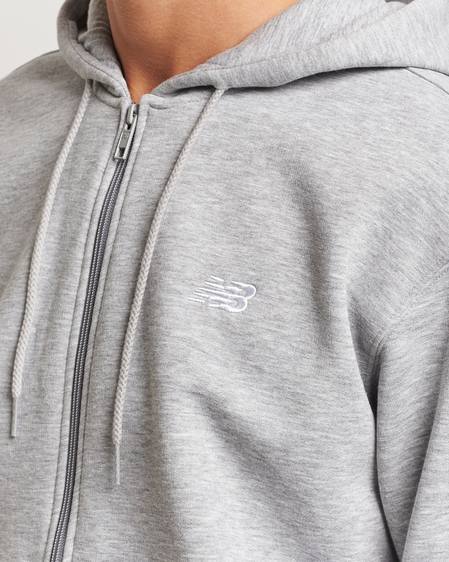 Heren | Truien | New Balance | Essentials Full Zip Fleece Hoodie Athletic Grey