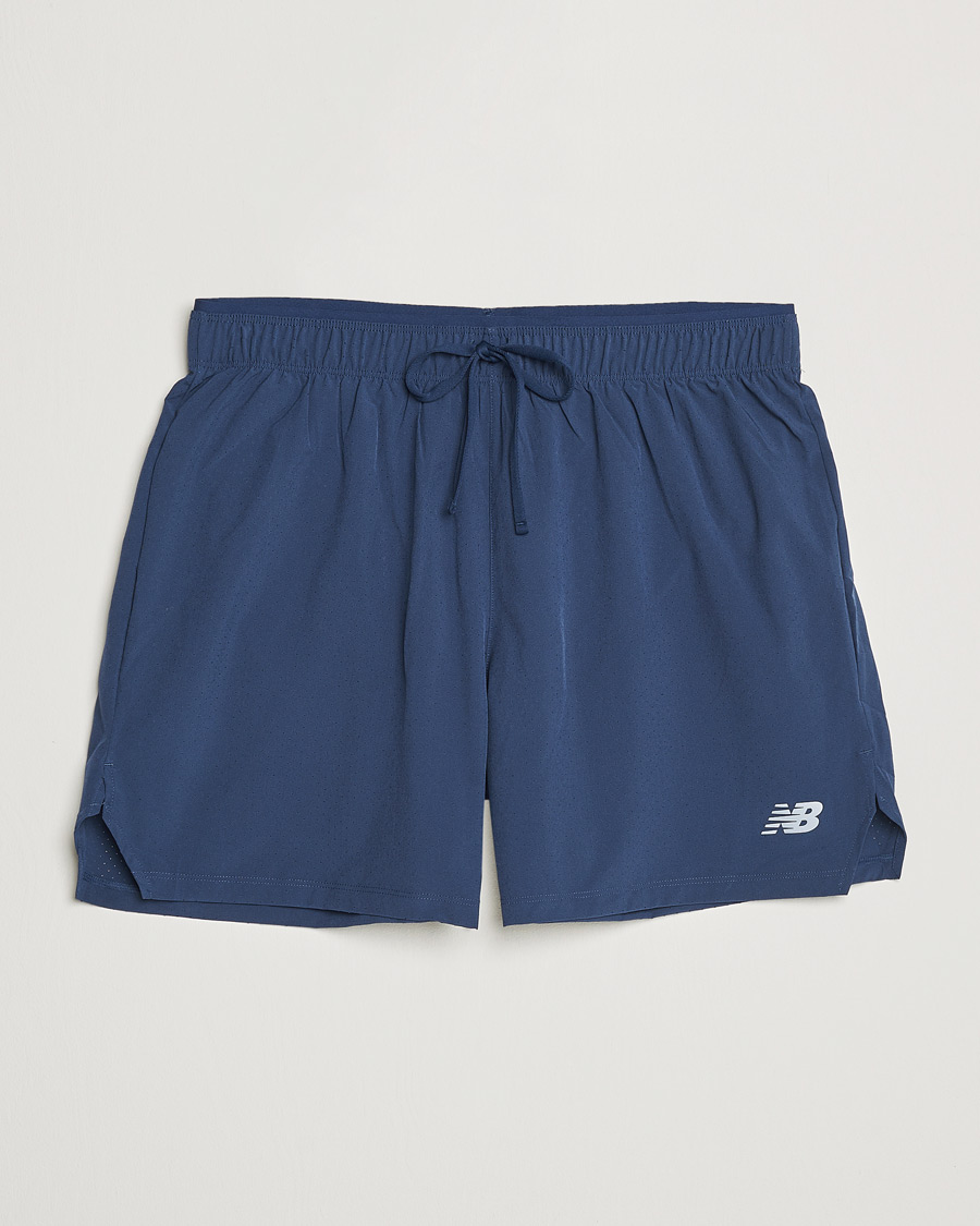 Heren | Korte broek | New Balance Running | Athletics 5 Run Shorts Navy
