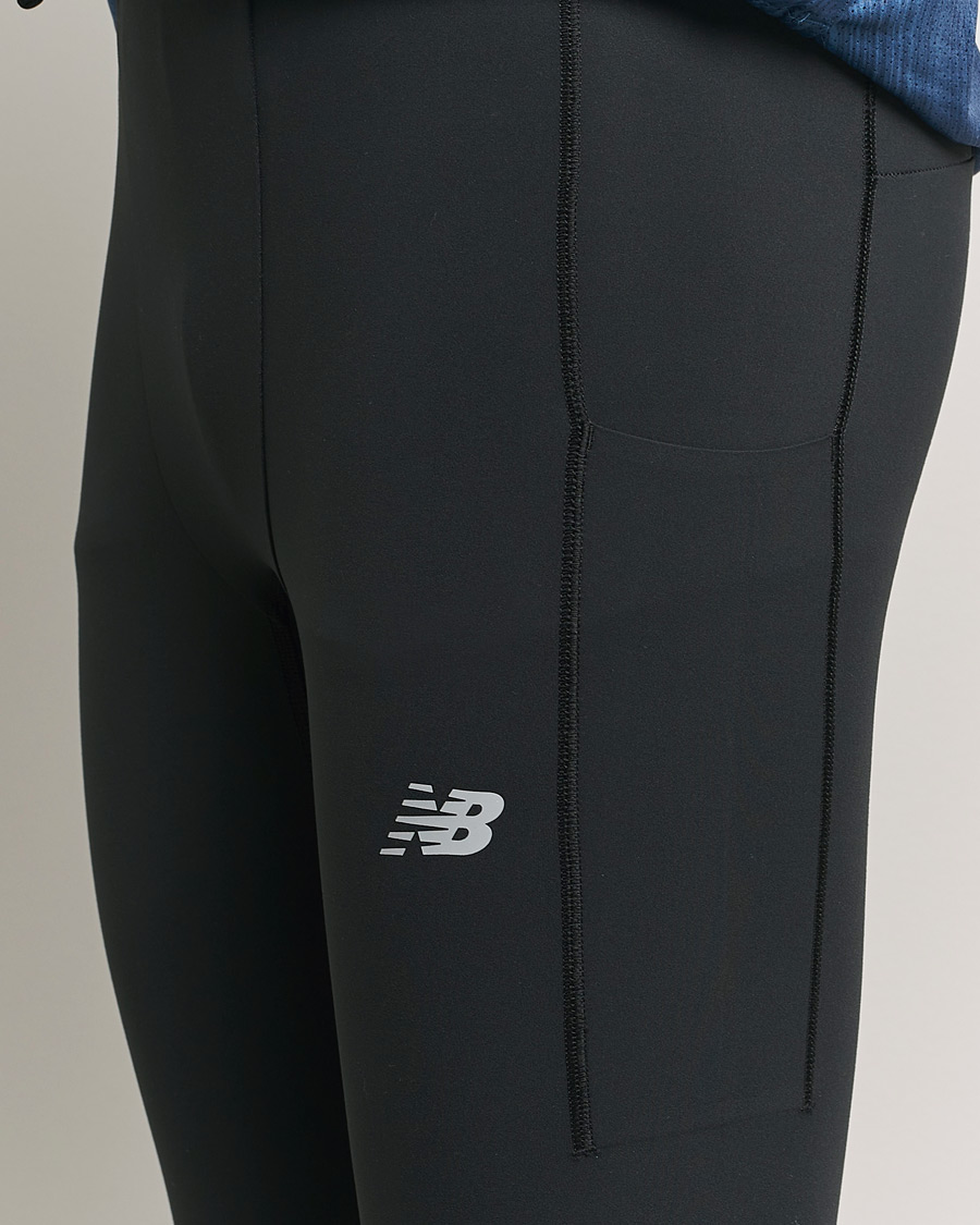 Heren | Broeken | New Balance Running | Sleek Pocket Tights Black