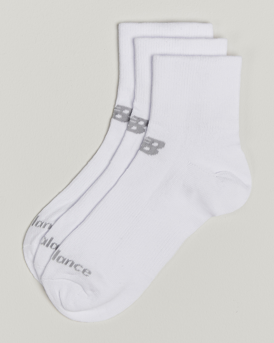 Heren | New Balance Running 3-Pack Performance Cotton Socks White | New Balance Running | 3-Pack Performance Cotton Socks White