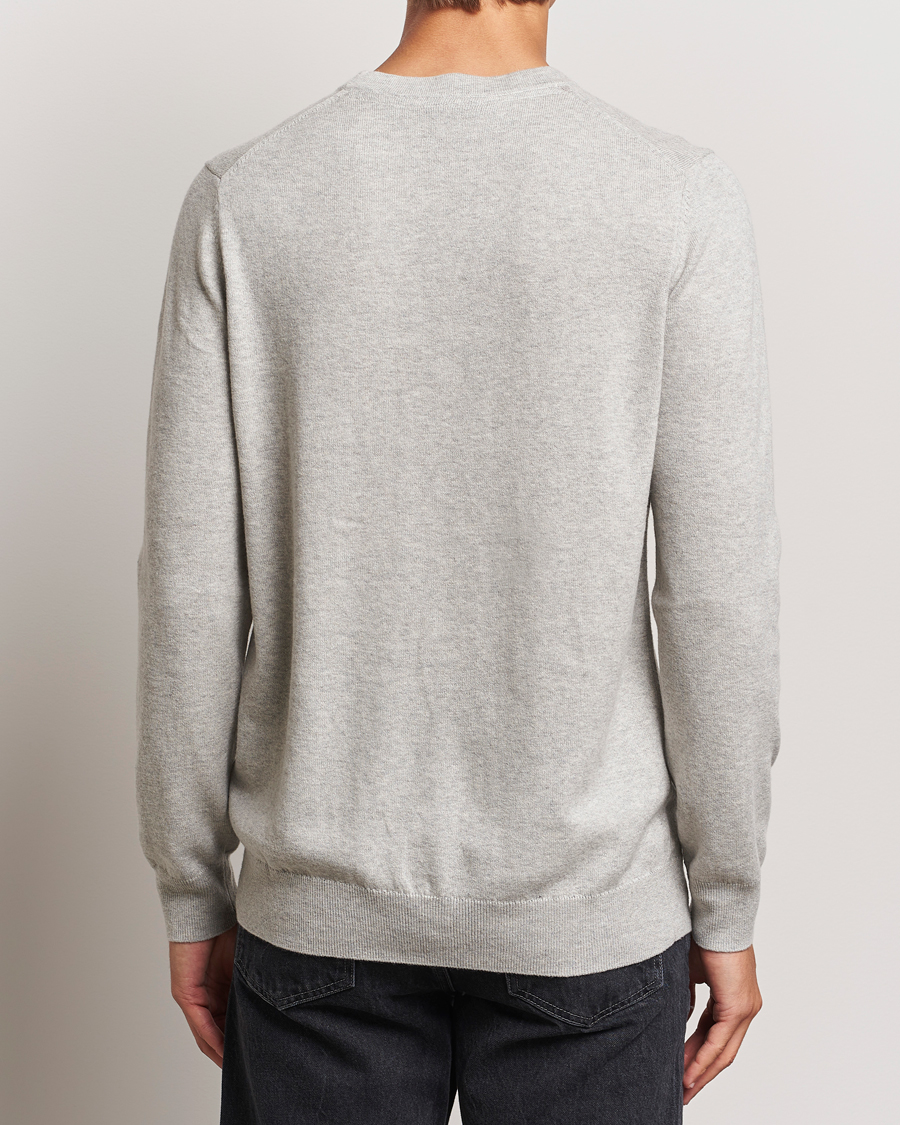 Heren | Truien | Lyle & Scott | Cotton/Merino Crew Neck Jumper Light Grey Marl