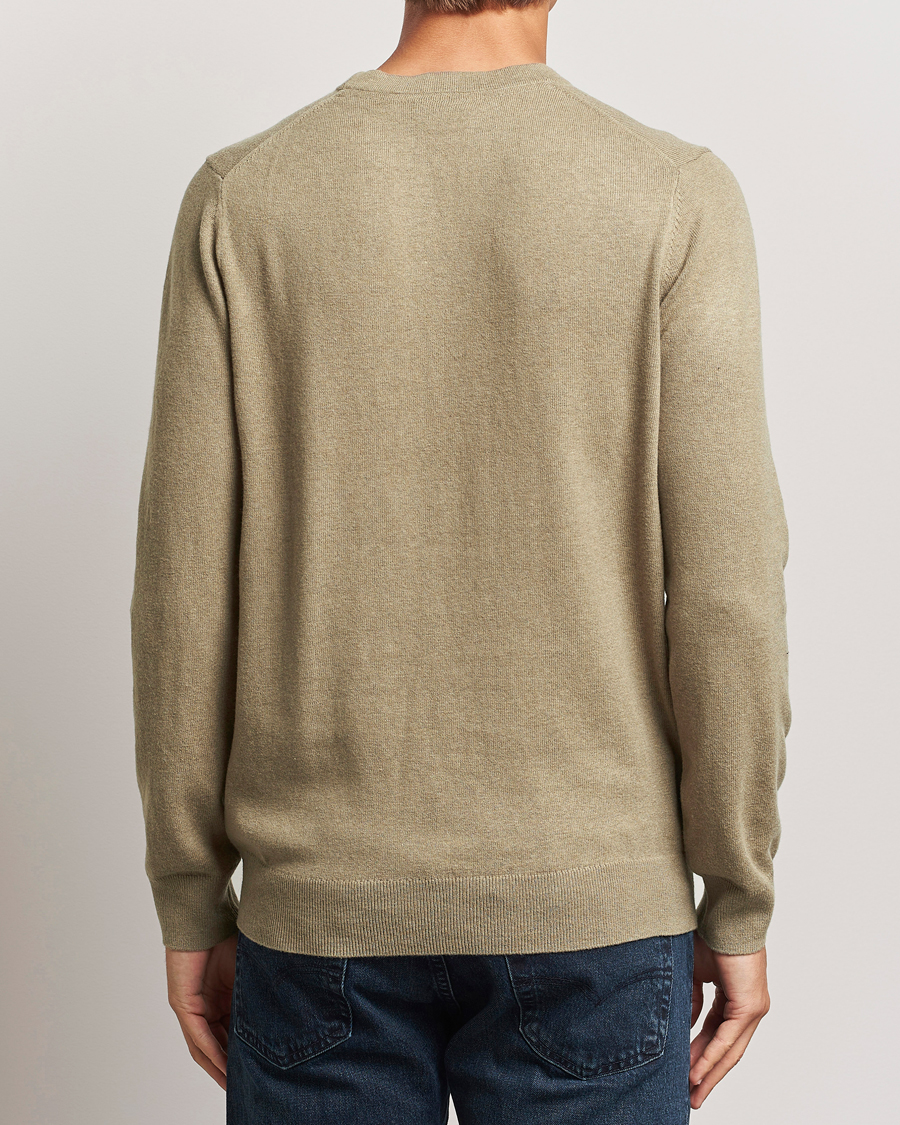 Heren | Truien | Lyle & Scott | Cotton/Merino Crew Neck Jumper Sage Uniform