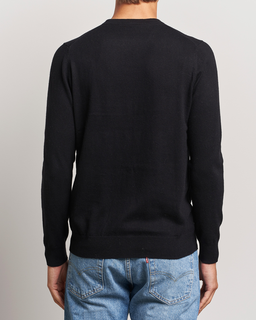 Heren | Truien | Lyle & Scott | Cotton/Merino Crew Neck Jumper Jet Black