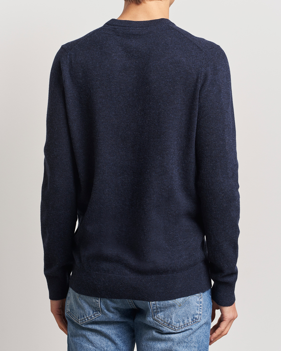 Heren | Truien | Lyle & Scott | Lambswool Crew Neck Pullover Dark Navy Marl
