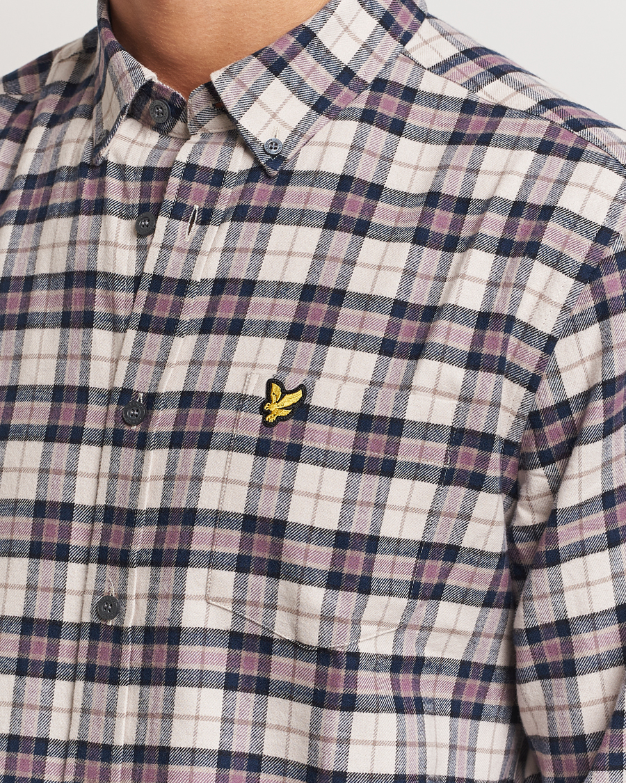 Heren | Overhemden | Lyle & Scott | Checked Flannel Shirt Dark Navy