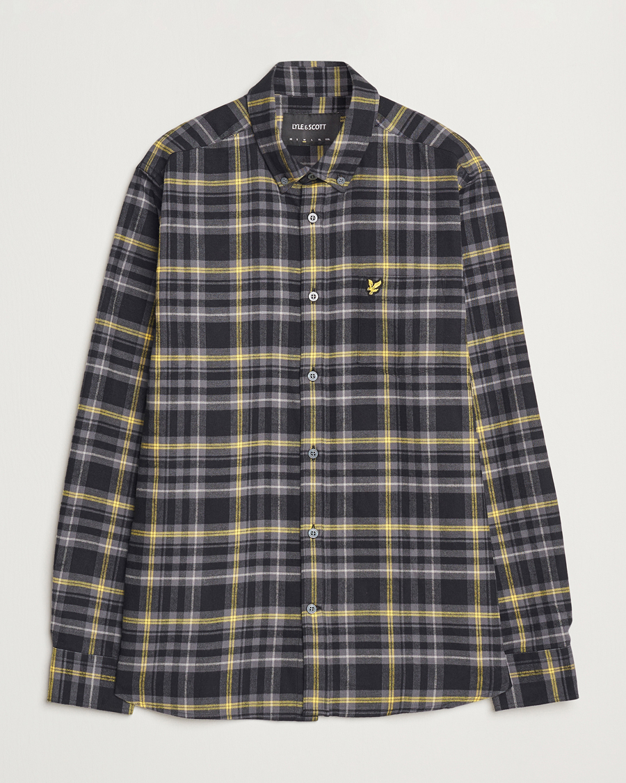 Heren | Overhemden | Lyle & Scott | Checked Flannel Shirt Jet Black