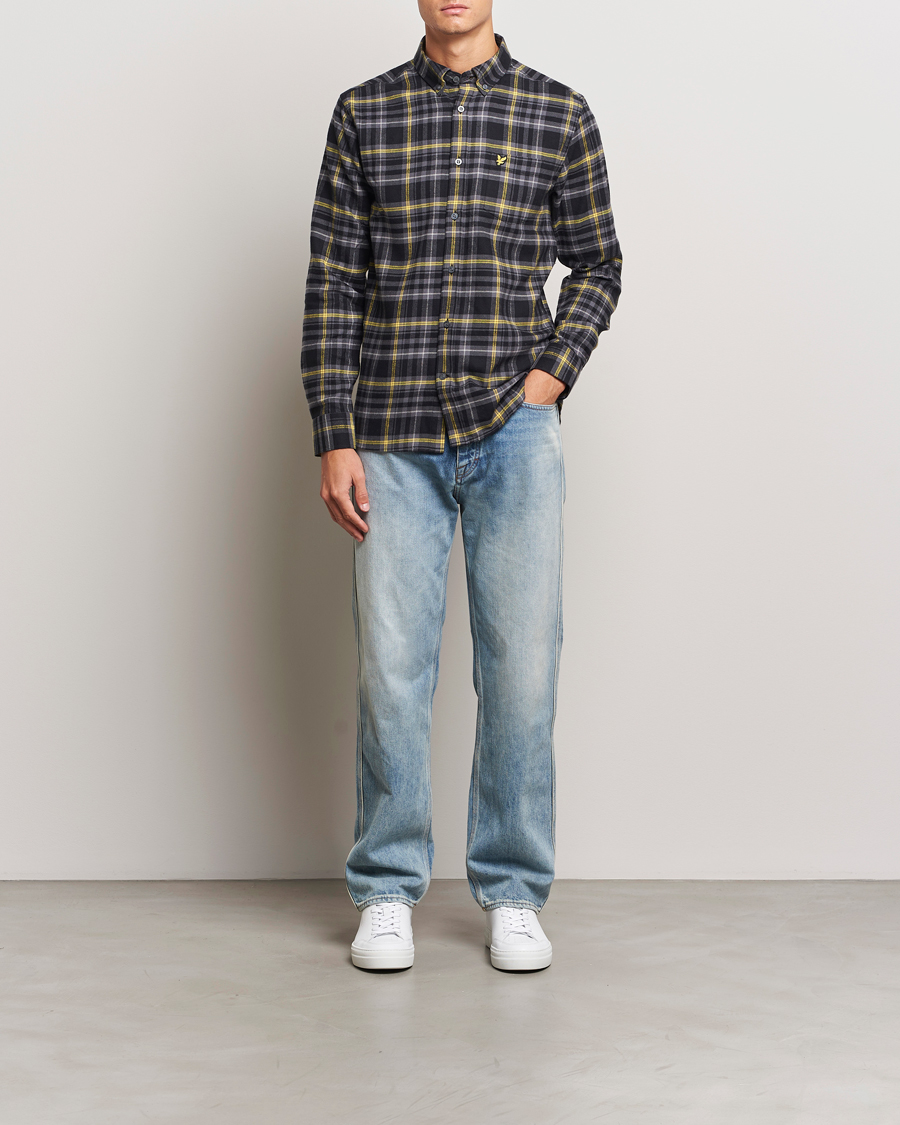 Heren | Overhemden | Lyle & Scott | Checked Flannel Shirt Jet Black