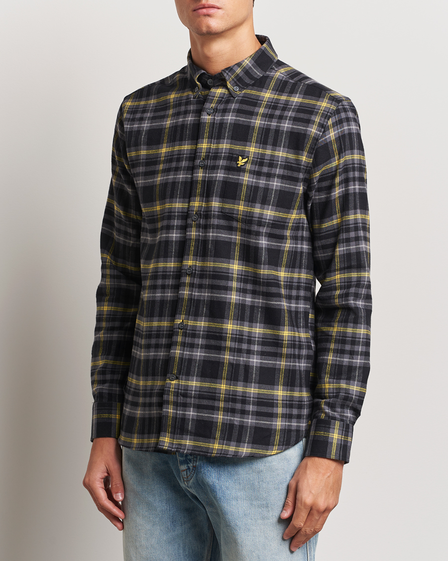 Heren | Overhemden | Lyle & Scott | Checked Flannel Shirt Jet Black