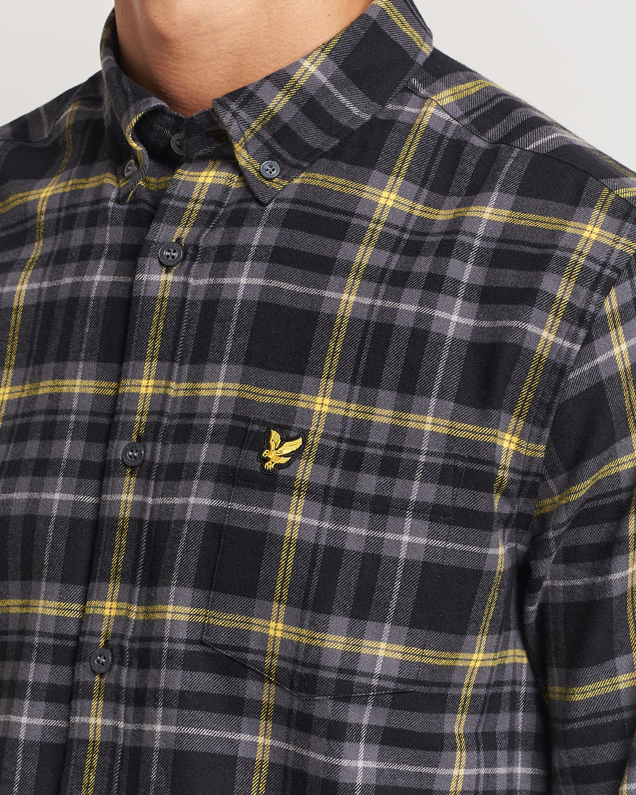Heren | Overhemden | Lyle & Scott | Checked Flannel Shirt Jet Black