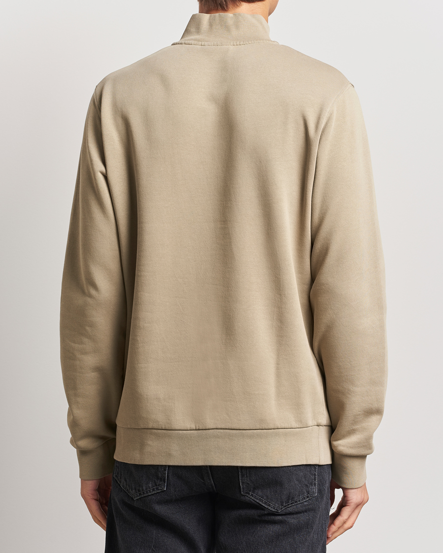 Heren | Truien | Lyle & Scott | Loopback Half Zip Sweater Sage Uniform