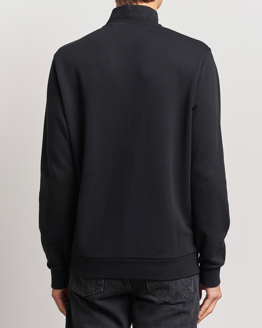 Heren | Truien | Lyle & Scott | Loopback Half Zip Sweater Jet Black