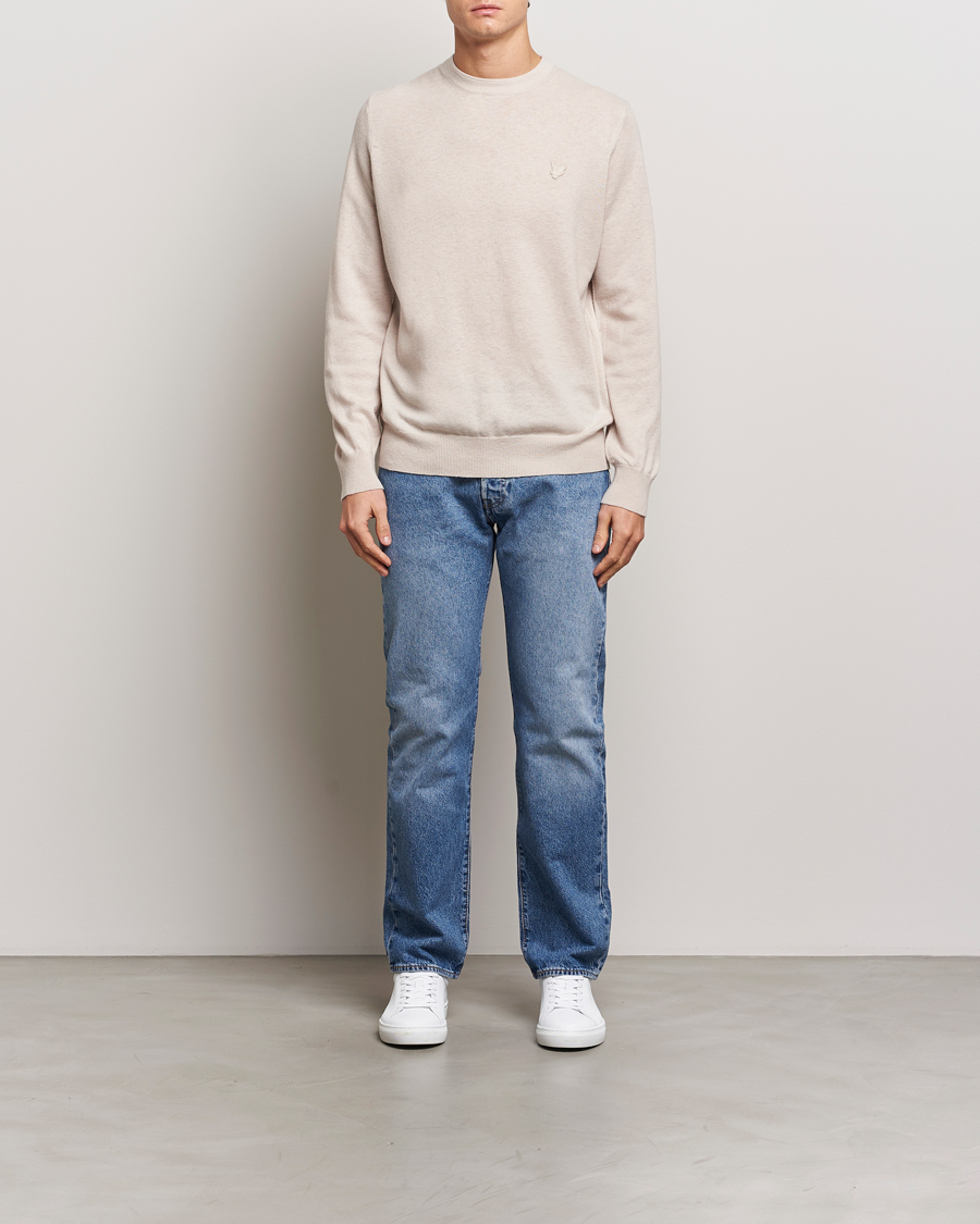 Heren | Truien | Lyle & Scott | Tonal Eagle Lambswool Crew Neck Cove