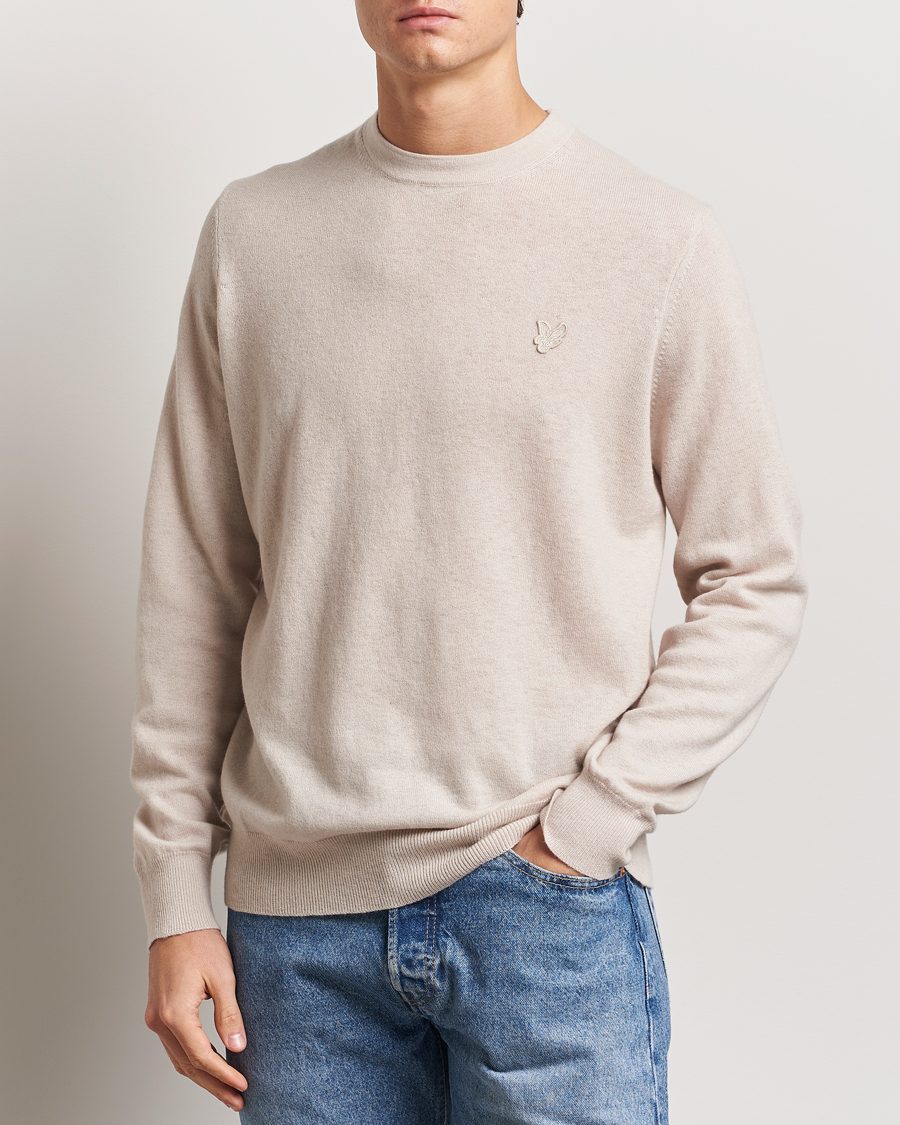 Heren | Truien | Lyle & Scott | Tonal Eagle Lambswool Crew Neck Cove