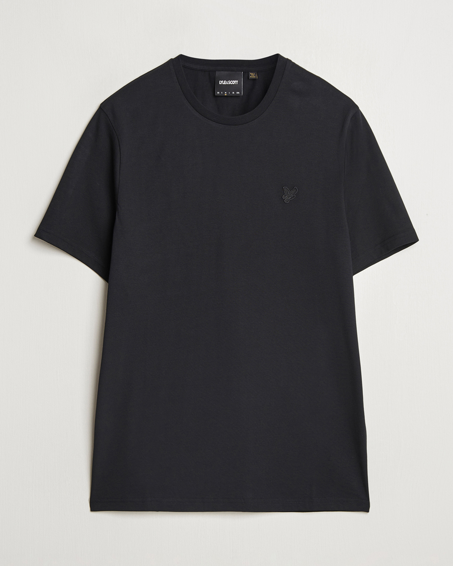 Heren | T-shirts | Lyle & Scott | Tonal Eagle Crew Neck T-Shirt Jet Black