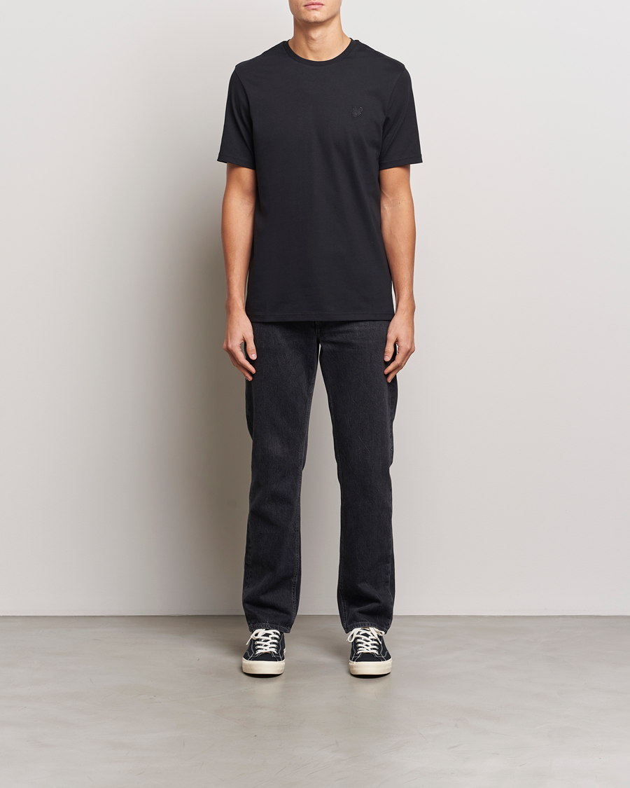 Heren | T-shirts | Lyle & Scott | Tonal Eagle Crew Neck T-Shirt Jet Black