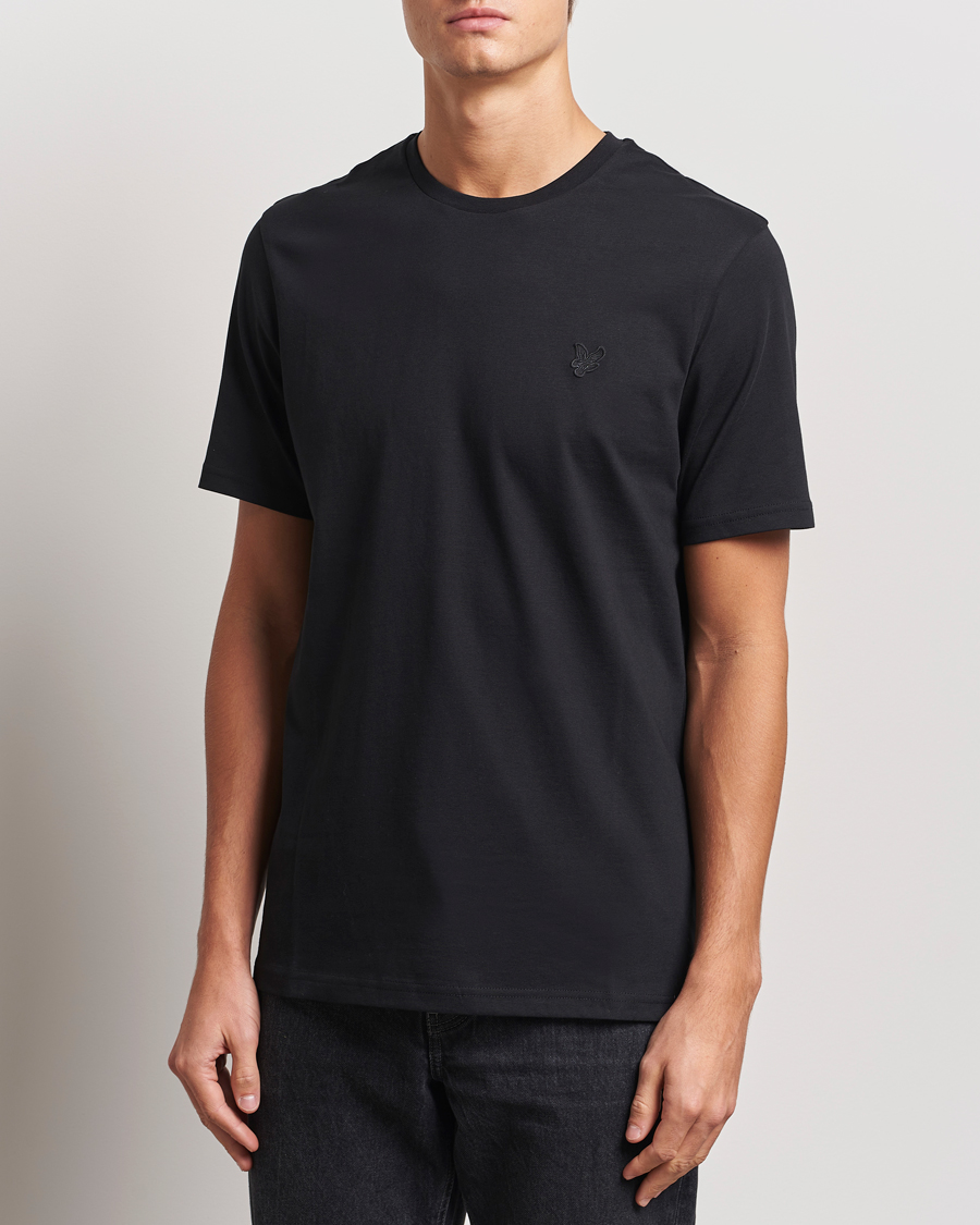 Heren | T-shirts | Lyle & Scott | Tonal Eagle Crew Neck T-Shirt Jet Black