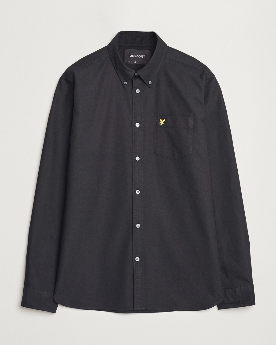 Heren | Overhemden | Lyle & Scott | Lightweight Oxford Shirt Jet Black