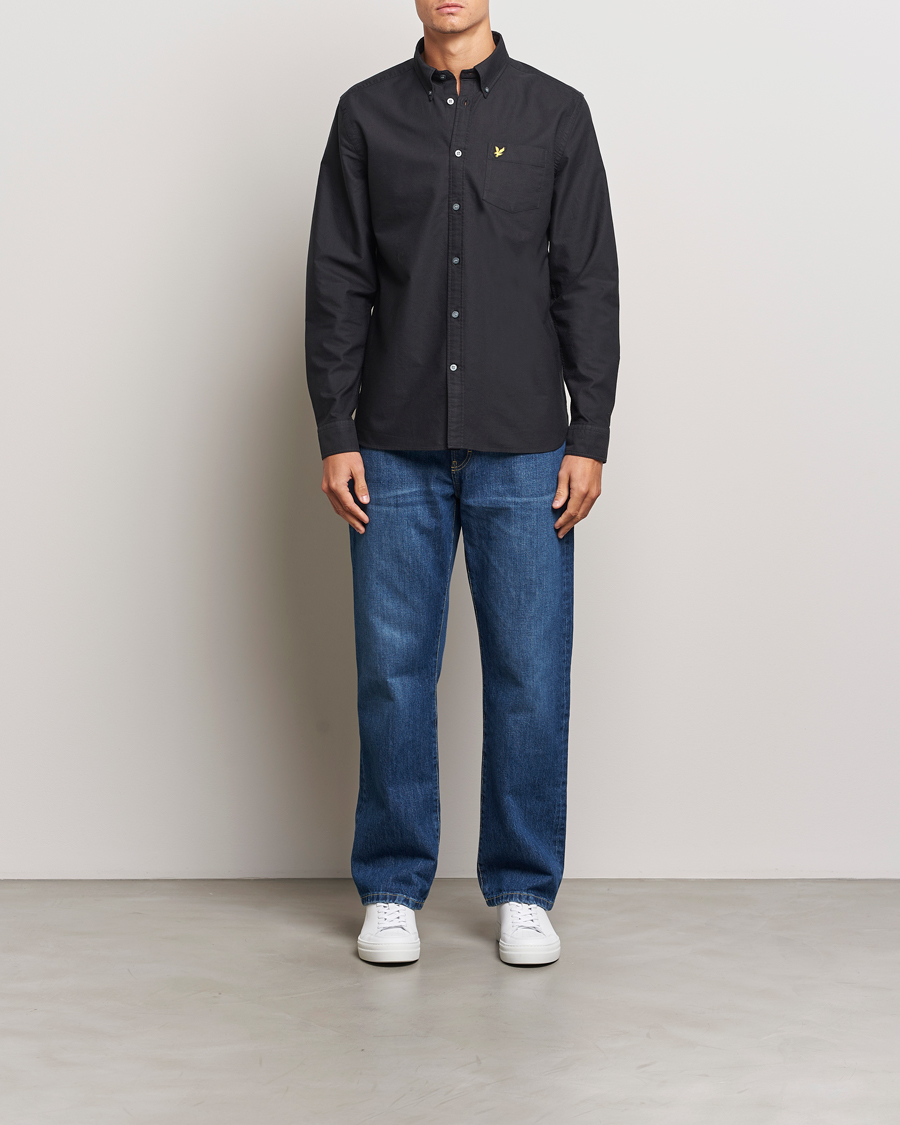 Heren | Overhemden | Lyle & Scott | Lightweight Oxford Shirt Jet Black