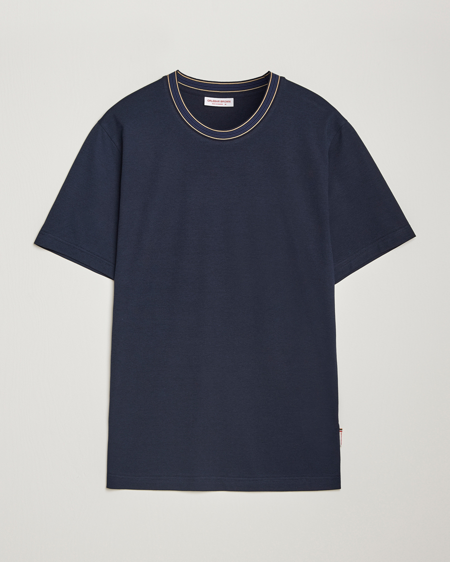 Heren | T-shirts | Orlebar Brown | OB Standard Ribbon Tipping T-Shirt Night Iris