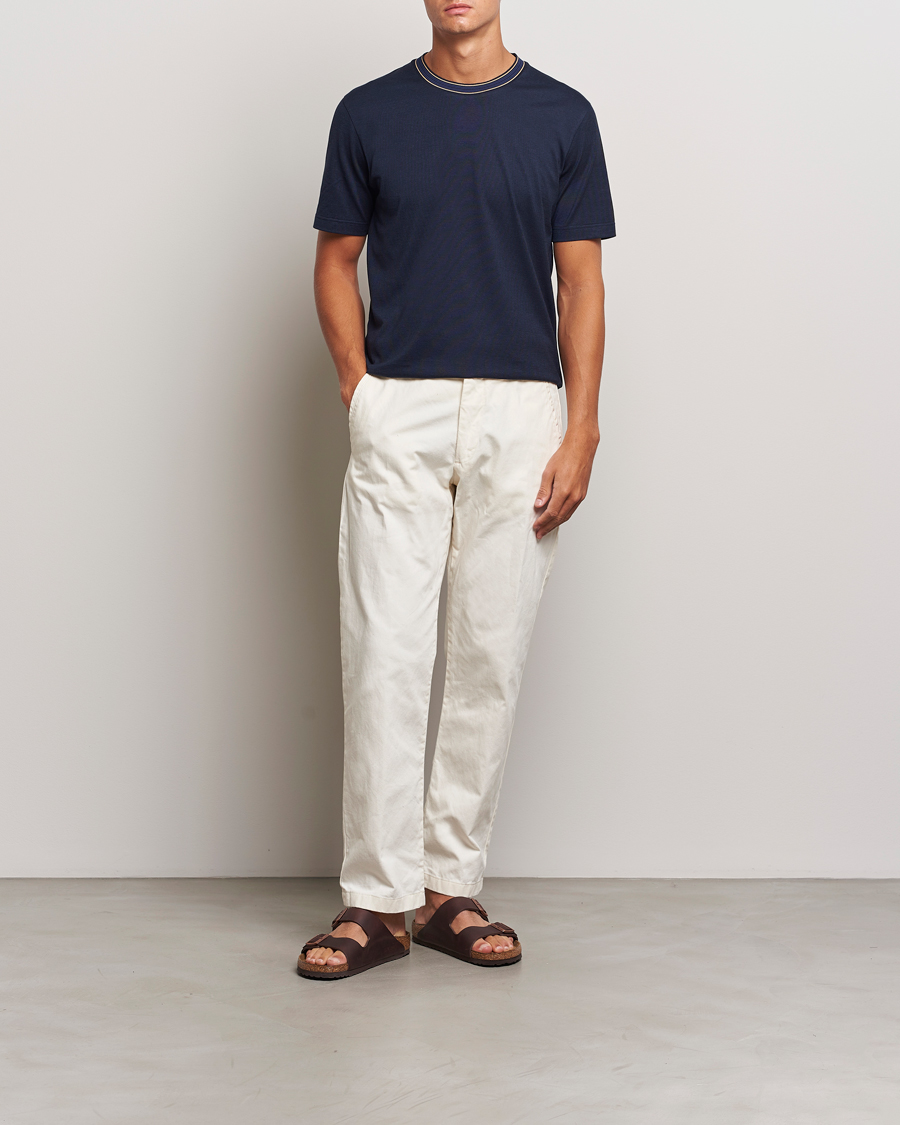 Heren | T-shirts | Orlebar Brown | OB Standard Ribbon Tipping T-Shirt Night Iris