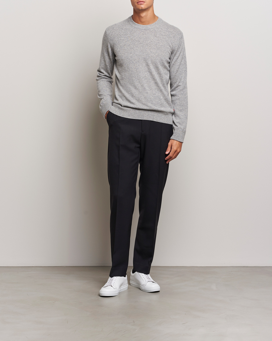 Heren | Truien | Orlebar Brown | Levar Cashmere Crewneck Oyster Grey