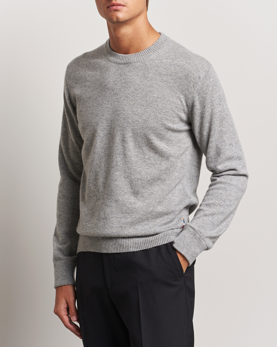 Heren | Truien | Orlebar Brown | Levar Cashmere Crewneck Oyster Grey