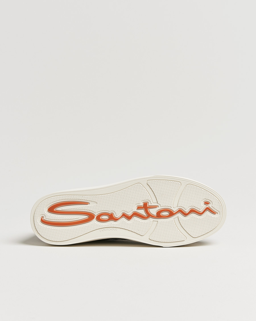 Heren | Santoni Double Buckle Sneakers Navy Grain | Santoni | Double Buckle Sneakers Navy Grain