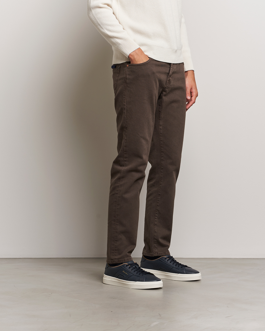 Heren | Santoni Double Buckle Sneakers Navy Grain | Santoni | Double Buckle Sneakers Navy Grain