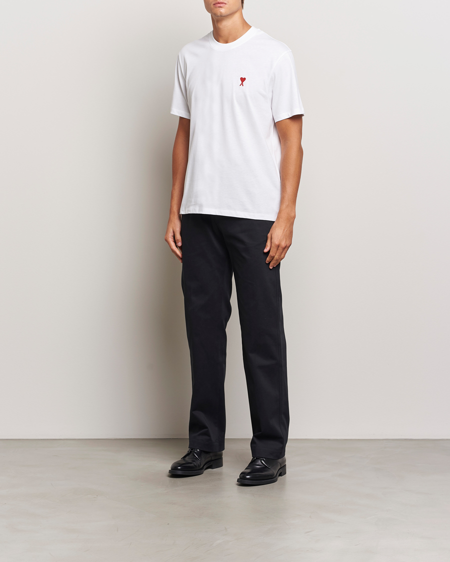 Heren | T-shirts | AMI | Heart Logo T-Shirt White
