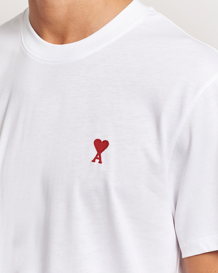 Heren | T-shirts | AMI | Heart Logo T-Shirt White
