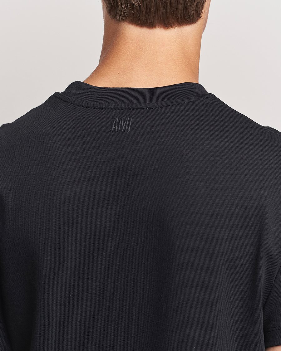 Heren | T-shirts | AMI | Tonal Heart Logo T-Shirt Black