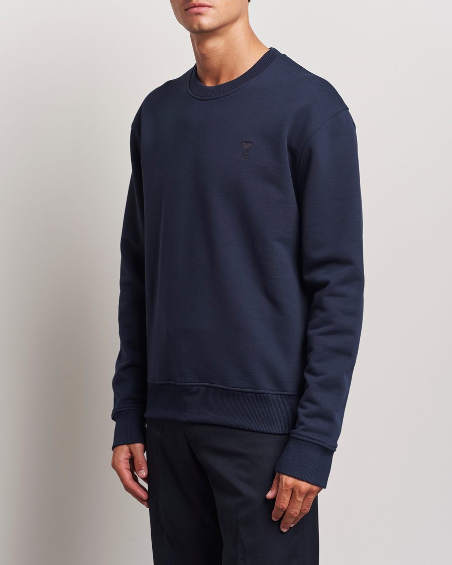 Heren | Truien | AMI | Tonal Heart Logo Sweatshirt Night Blue