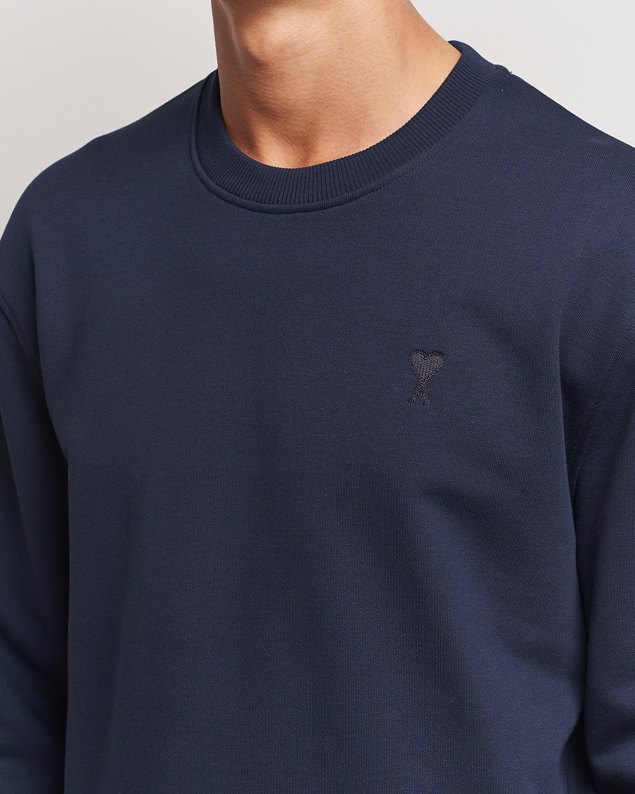 Heren | Truien | AMI | Tonal Heart Logo Sweatshirt Night Blue