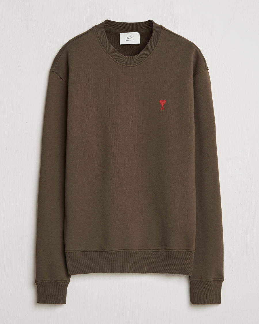 Heren | Truien | AMI | Heart Logo Sweatshirt Dark Coffee