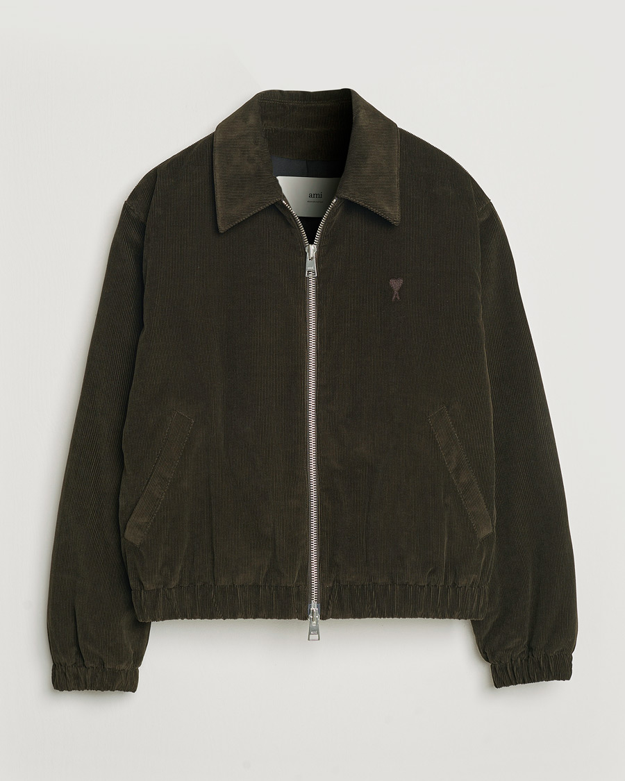 Heren | Jassen | AMI | Light Padded Corduroy Jacket Dark Coffee