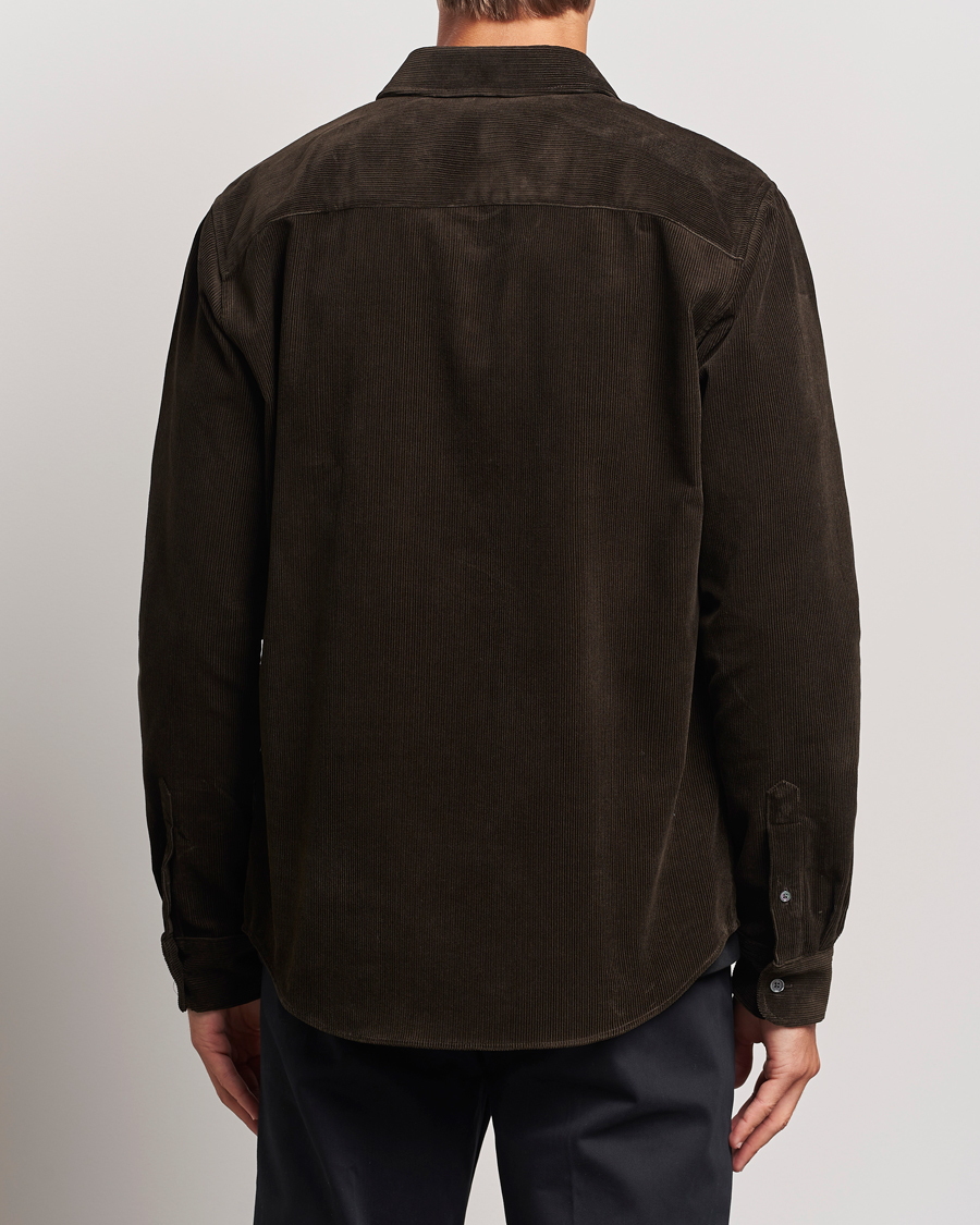 Heren | Overhemden | AMI | Classic Fit Corduroy Shirt Dark Coffee
