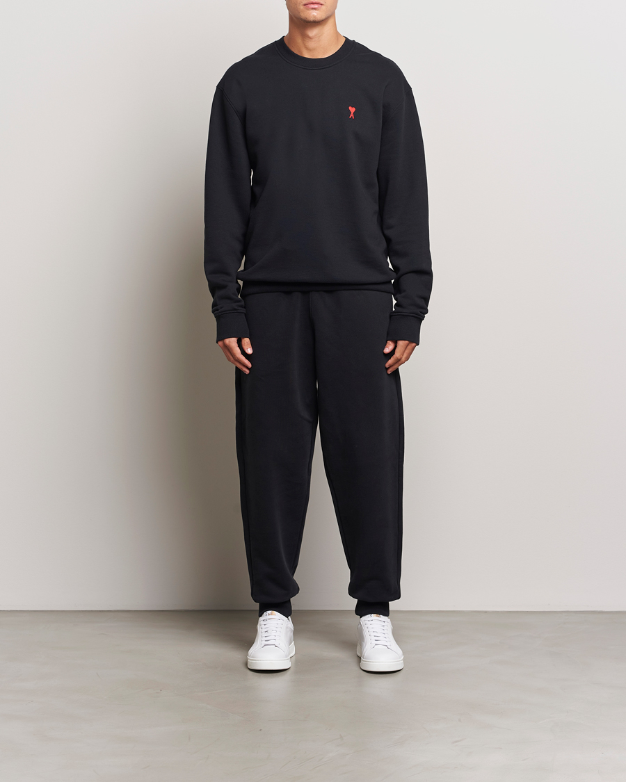 Heren | Broeken | AMI | Tonal Heart Logo Sweatpants Black