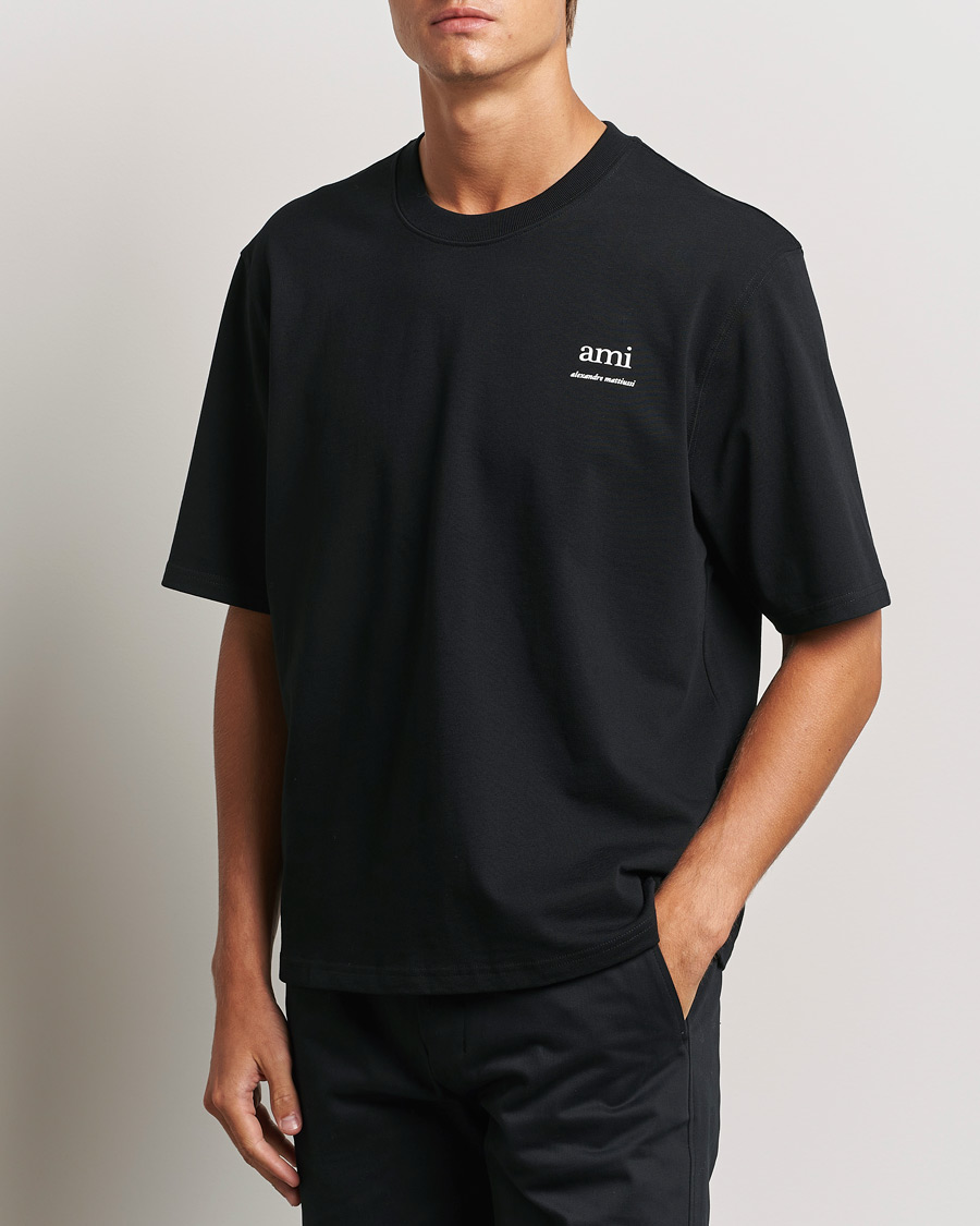 Heren | T-shirts | AMI | Logo T-Shirt Black